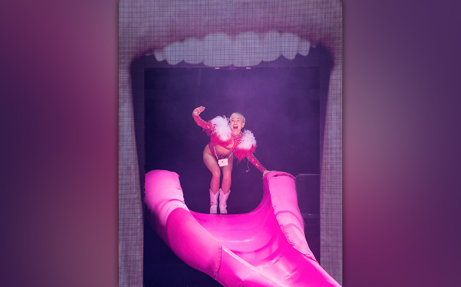 Miley Cyrus während ihrer "Bangerz"-Tour 2014