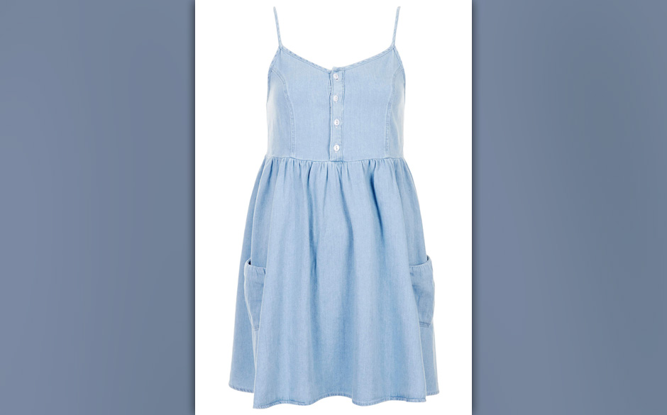 Babydoll-Jeanskleid von MOTO, 38 Euro
Gesehen bei Topshop.com