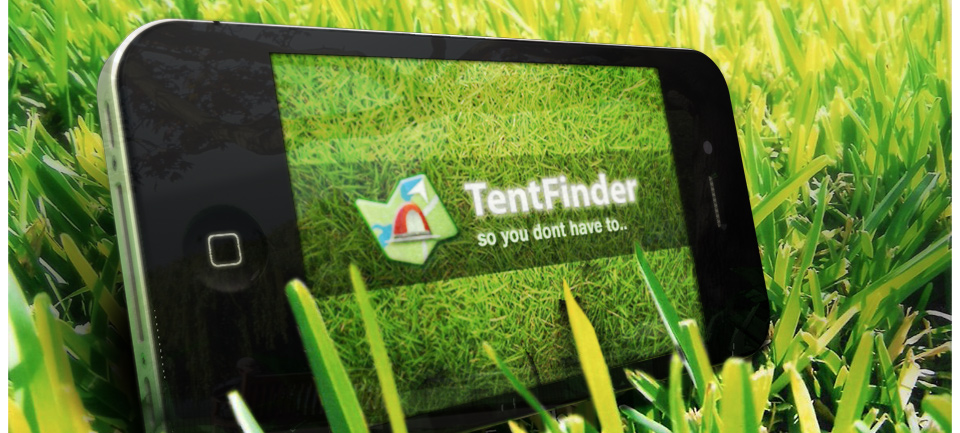 Zeltfinder als App: "Tentfinder", 0,69 Euro
Erhältlich im App-Store via iTunes