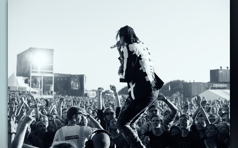Arcade Fire, hier bei ihrem Auftritt auf dem Northside Festival 2014.