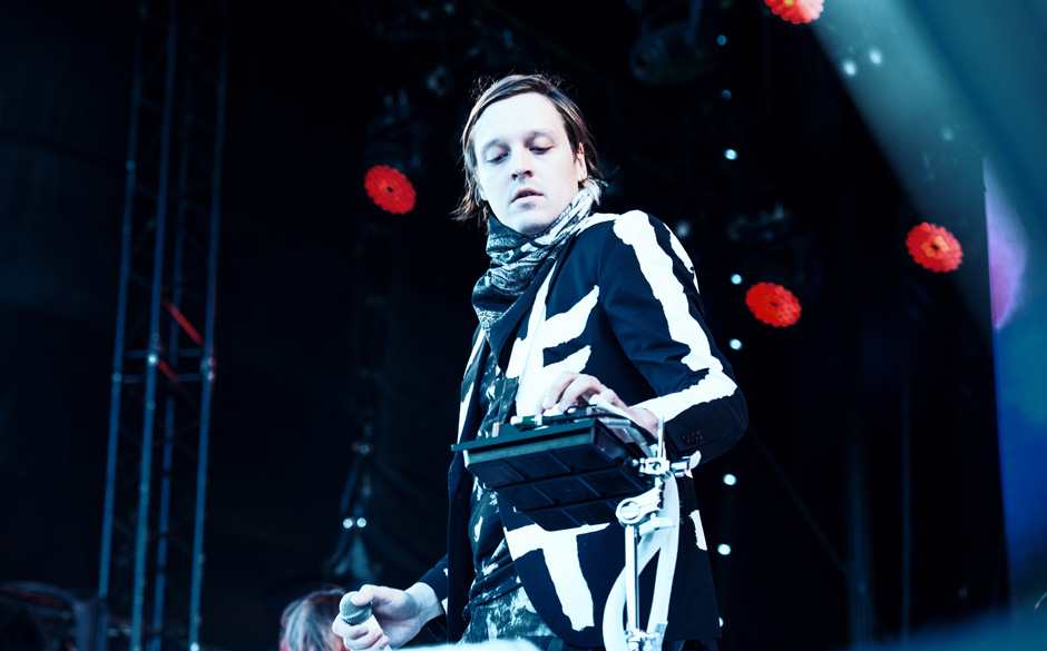 Arcade Fire, hier bei ihrem Auftritt auf dem Northside Festival 2014.