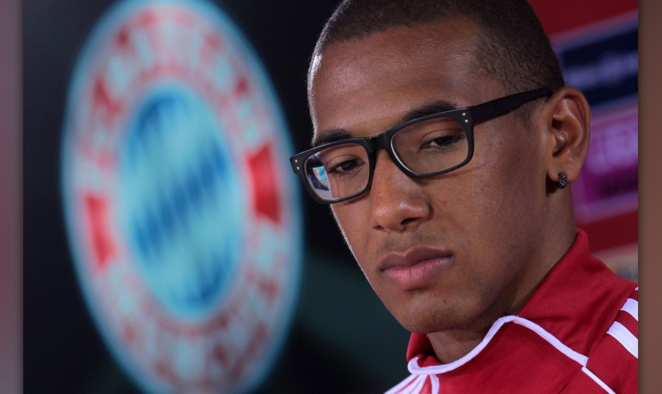MUNICH, GERMANY - JULY 17:  New recruit of FC Bayern Muenchen Jerome Boateng  addresses the media during a press conference a