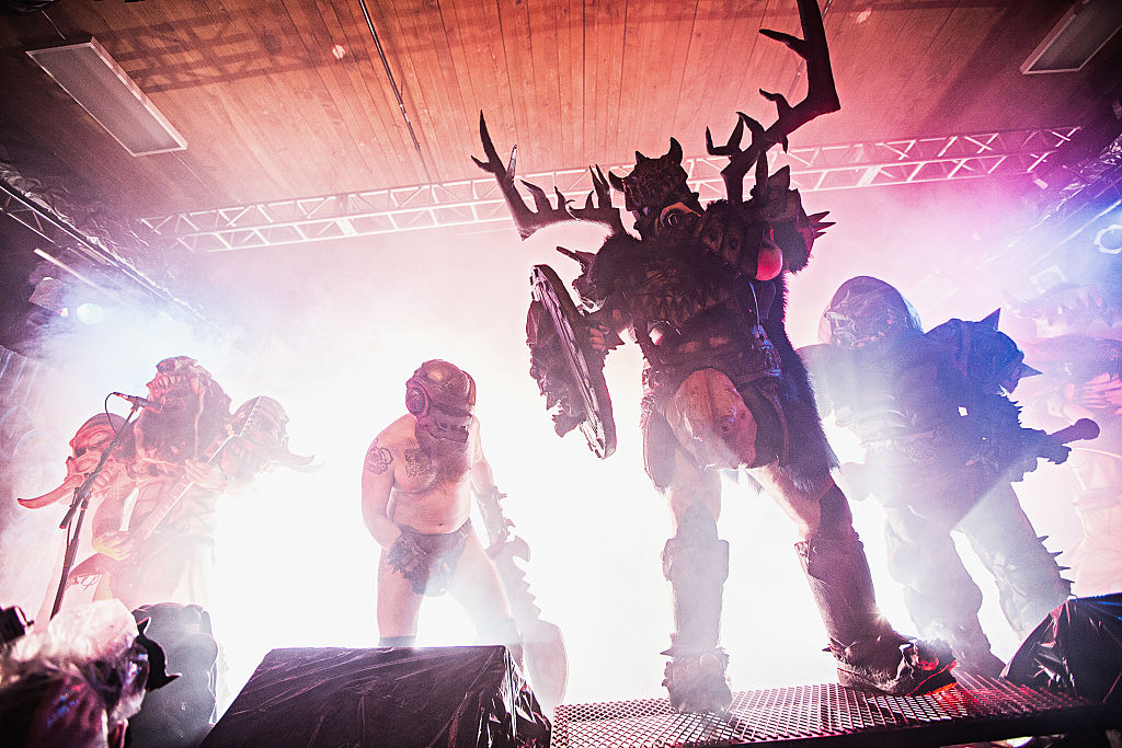 SEATTLE, WA - NOVEMBER 12: GWAR performs on stage at Showbox Sodo on November 12, 2014 in Seattle, Washington. (Photo by Mat Hayward/Getty Images)