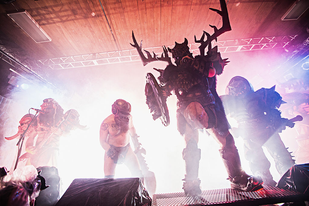 SEATTLE, WA - NOVEMBER 12: GWAR performs on stage at Showbox Sodo on November 12, 2014 in Seattle, Washington. (Photo by Mat Hayward/Getty Images)