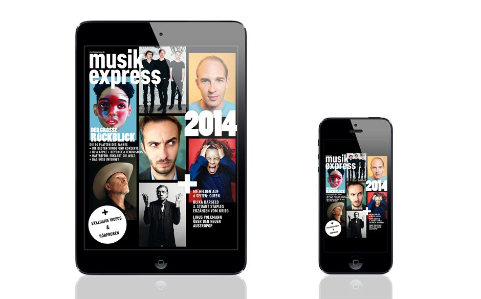 So sieht der neue Musikexpress als App aus