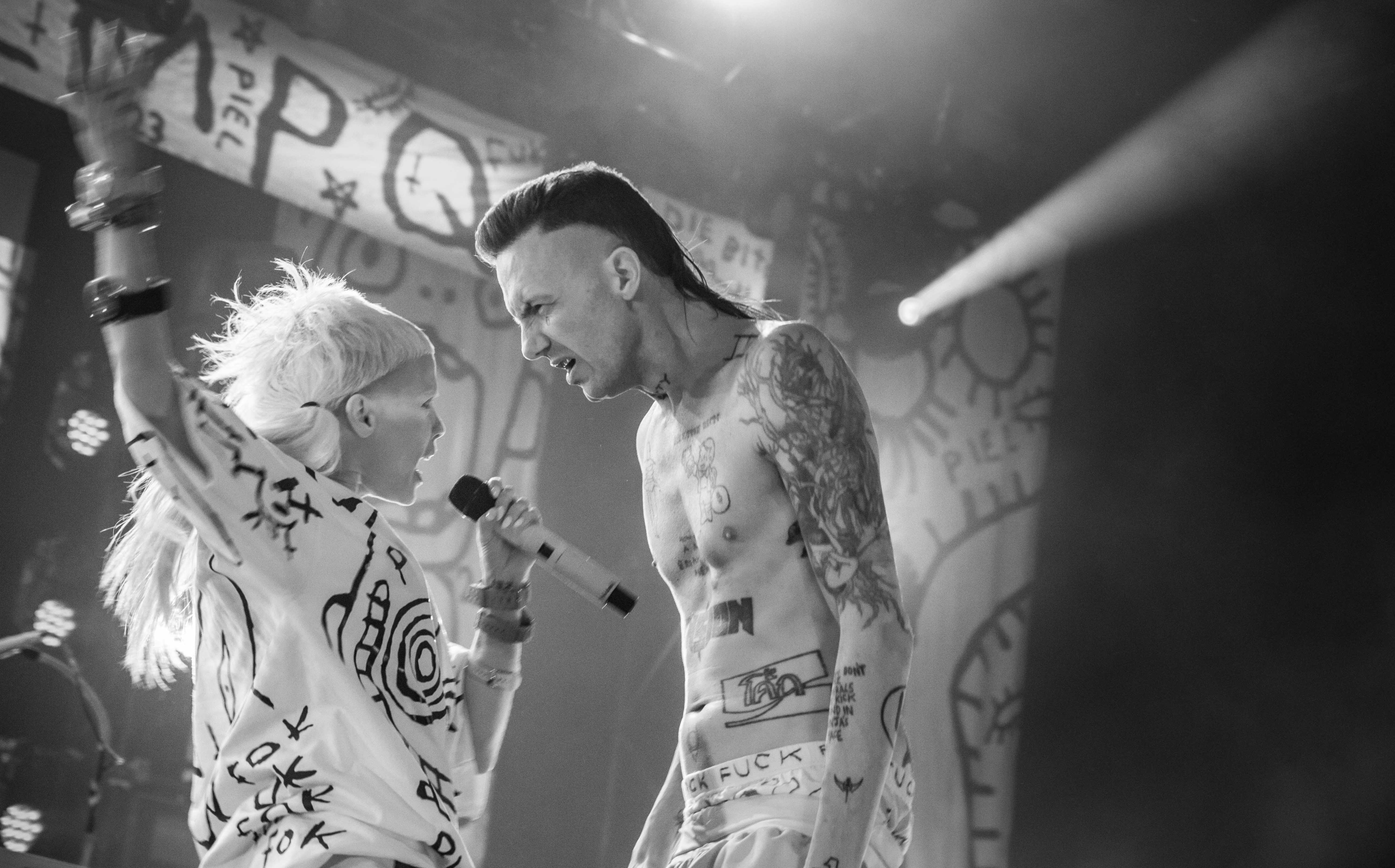 Die Antwoord live in der Berliner C-Halle am 23. Januar 2015. So sah das bei der Show aus: