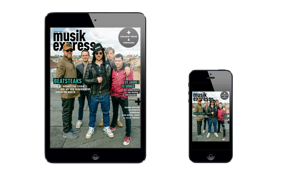 So sieht der neue Musikexpress als App aus.