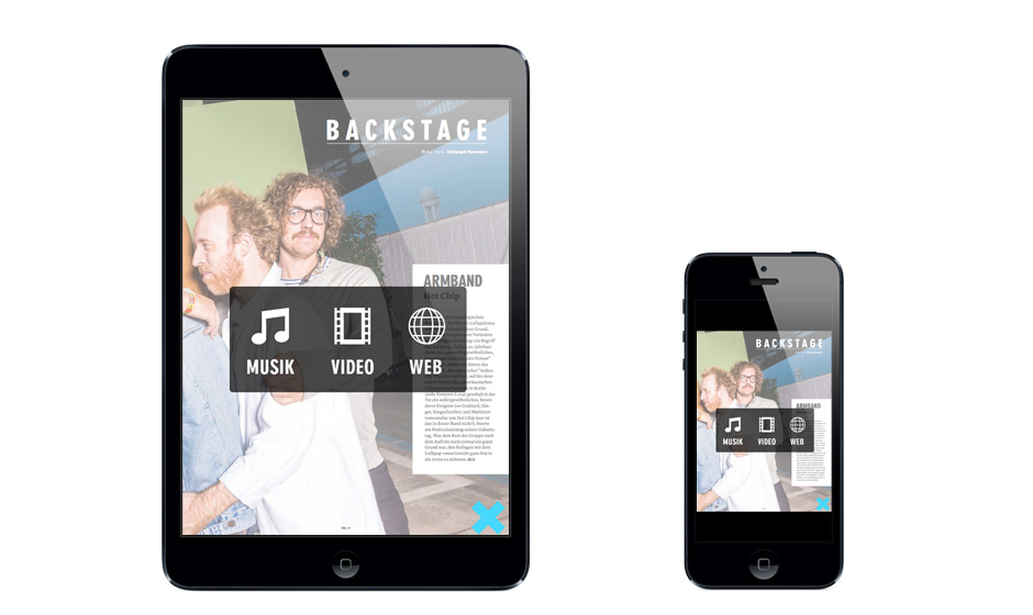 So sieht der neue Musikexpress als App aus.