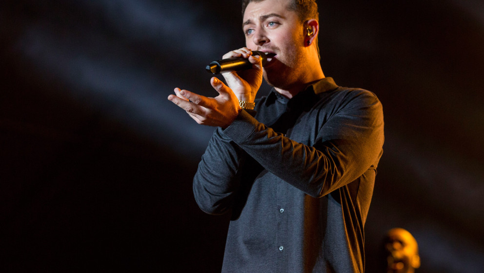 ATLANTA, GA - SEPTEMBER 19:  Sam Smith performs during Day 2 of 2015 Music Midtown at Piedmont Park on September 19, 2015 in 