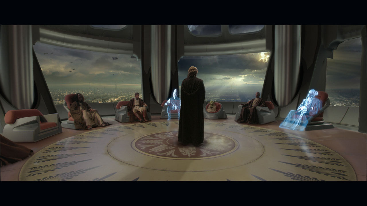 Palpatine will, dass Anakin Mitglied im Rat der Jedi wird, woraufhin Anakin vorspricht. Doch er wird abgelehnt und der Ran...