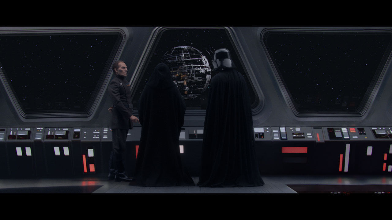 Palpatine konnte Darth Vader retten, der nun aufgrund seiner lebensgefährlichen Verletzungen in einem medizinischen Anzug...