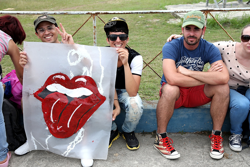 HAVANA, CUBA - MARCH 25:  A general view of the atmosphere at the Rolling Stones concert at Ciudad Deportiva on March 25, ...