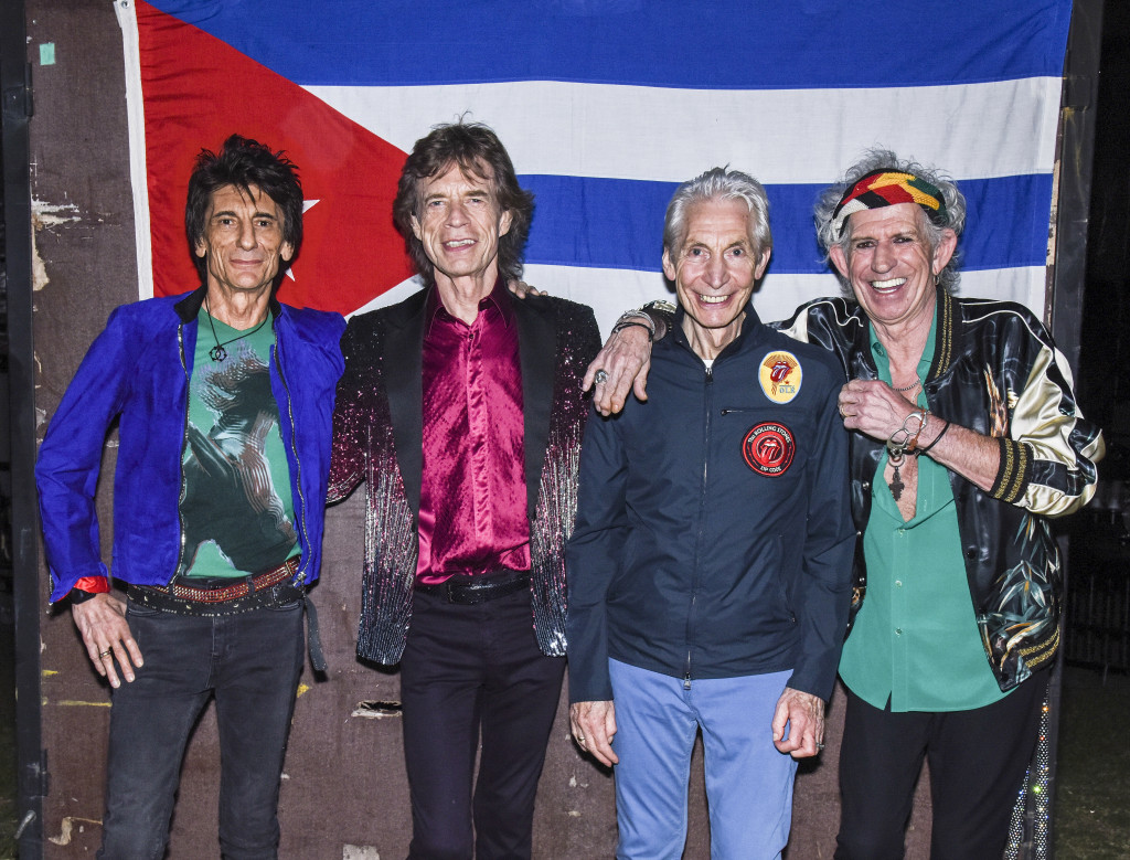 HAVANA, CUBA - MARCH 25:  The Rolling Stones backstage before their concert at Ciudad Deportiva on March 25, 2016 in Havan...