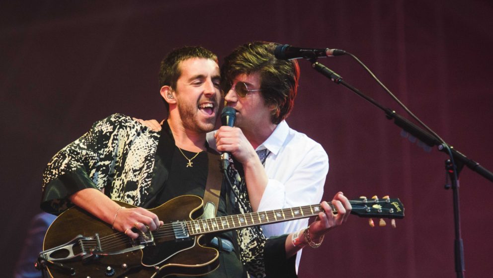BUDAPEST, HUNGARY - AUGUST 16:  Miles Kane and Alex Turner of The Last Shadow Puppets performs on Day 6 at the Sziget Festiva