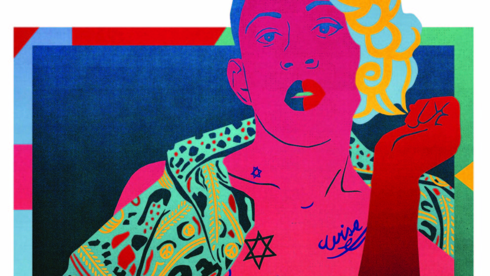 Mykki Blanco – in einer Illustration von Stephanie Franziska Scholz – mit dem Album der Woche, MYKKI.