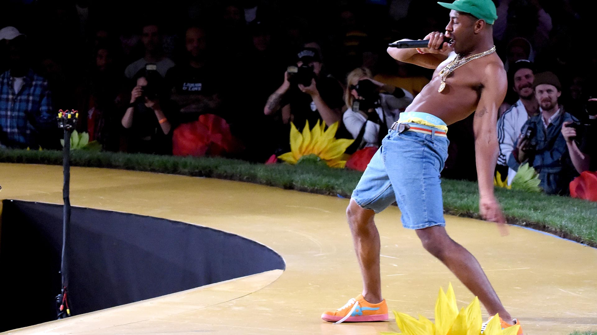 Tyler The Creator bei seiner Fashion Show von Golf Wang in L.A.