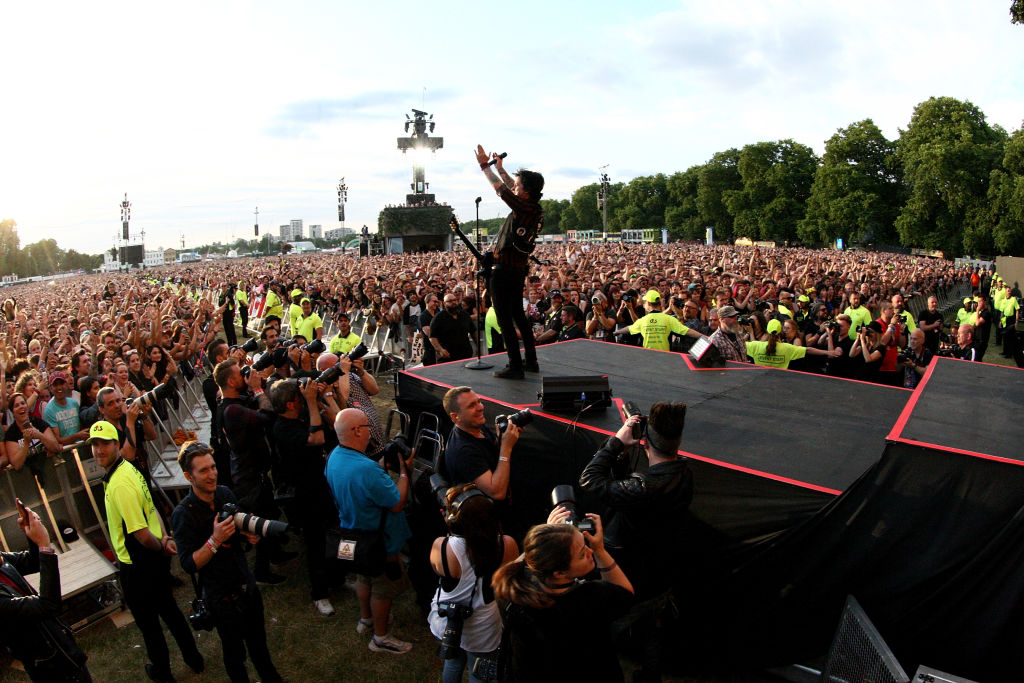 Billie Joe Armstrong live mit Green Day am 1. Juli 2017 im Londoner Hyde Park