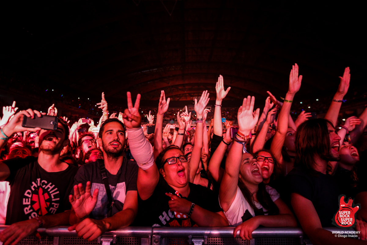 Das Publikum während des Gigs der Red Hot Chili Peppers