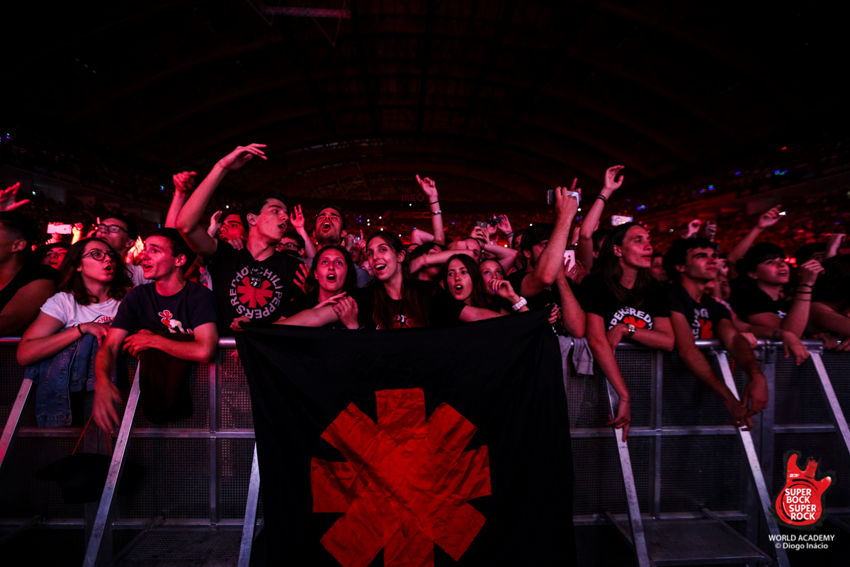 Das Publikum während des Gigs der Red Hot Chili Peppers