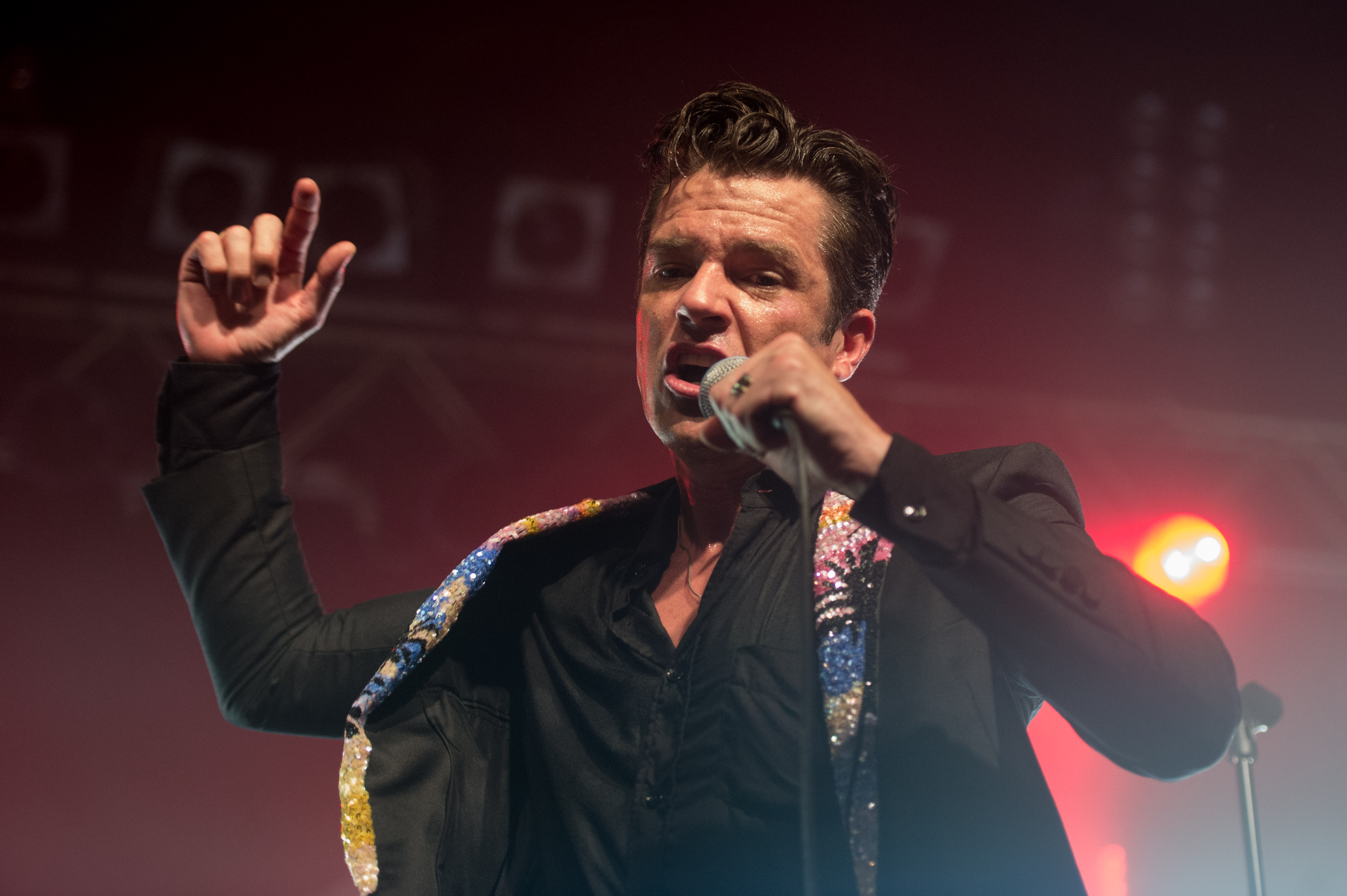 Um Haltung bemüht: Brandon Flowers mit The Killers oder dem, was davon übrig ist, am 15. September 2017 live in Köln