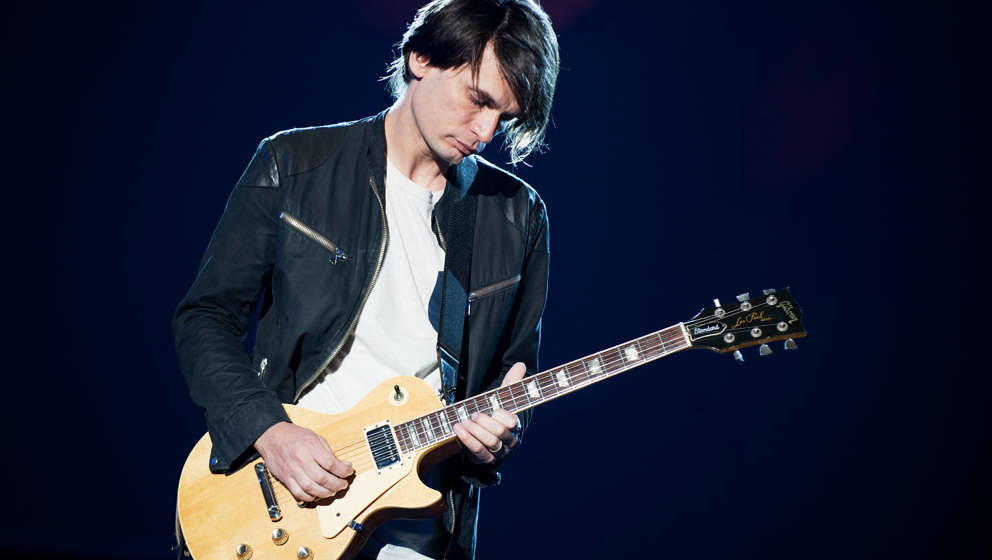 GDYNIA, POLAND - JULY 06: Jonny Greenwood performs on stage on Day 4 of Open'er Festival 2013 on July 6, 2013 in Gdynia, Pola