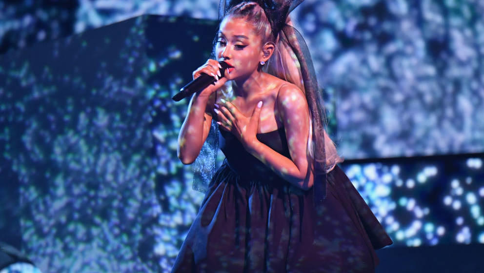 LAS VEGAS, NV - MAY 20:  Ariana Grande performs onstage during the 2018 Billboard Music Awards at MGM Grand Garden Arena on M