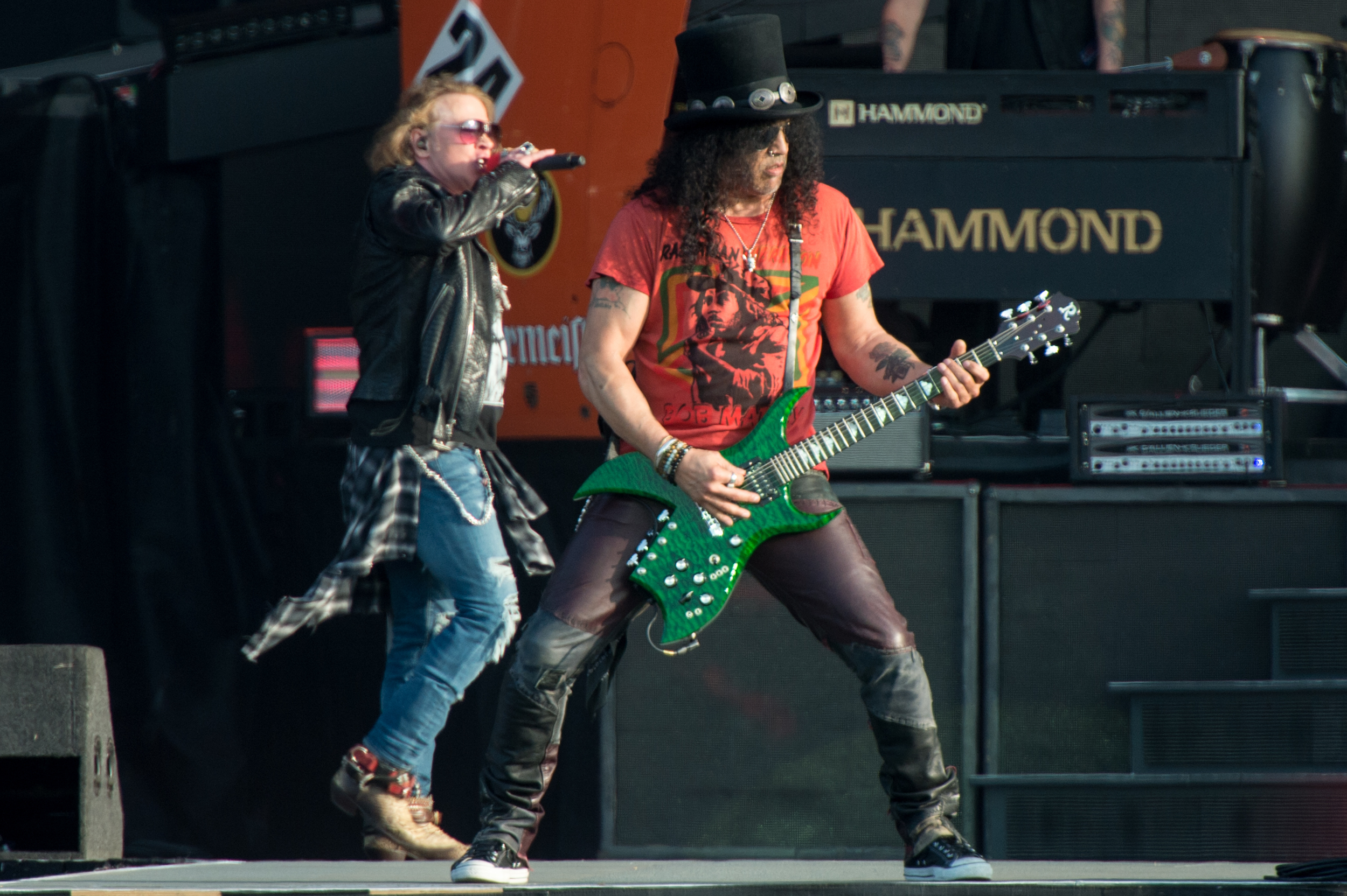 Axl Rose und Slash, hier live beim Download Festival am 9. Juni 2018 in England