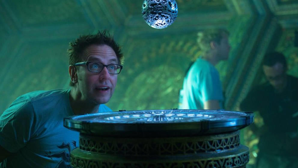 Regisseur Gunn am Set von „Guardians of the Galaxy“.