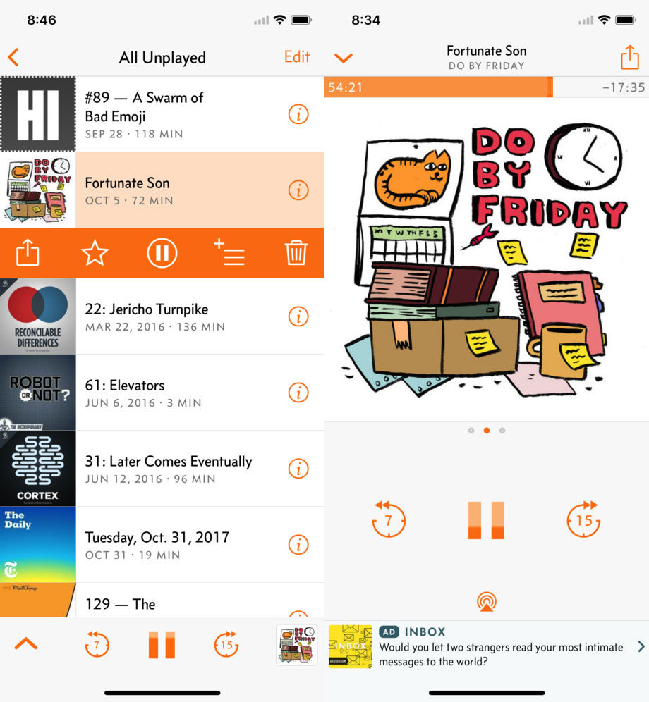 „Overcast“ ist eine tolle Alternative zur offiziellen Apple Podcast App.