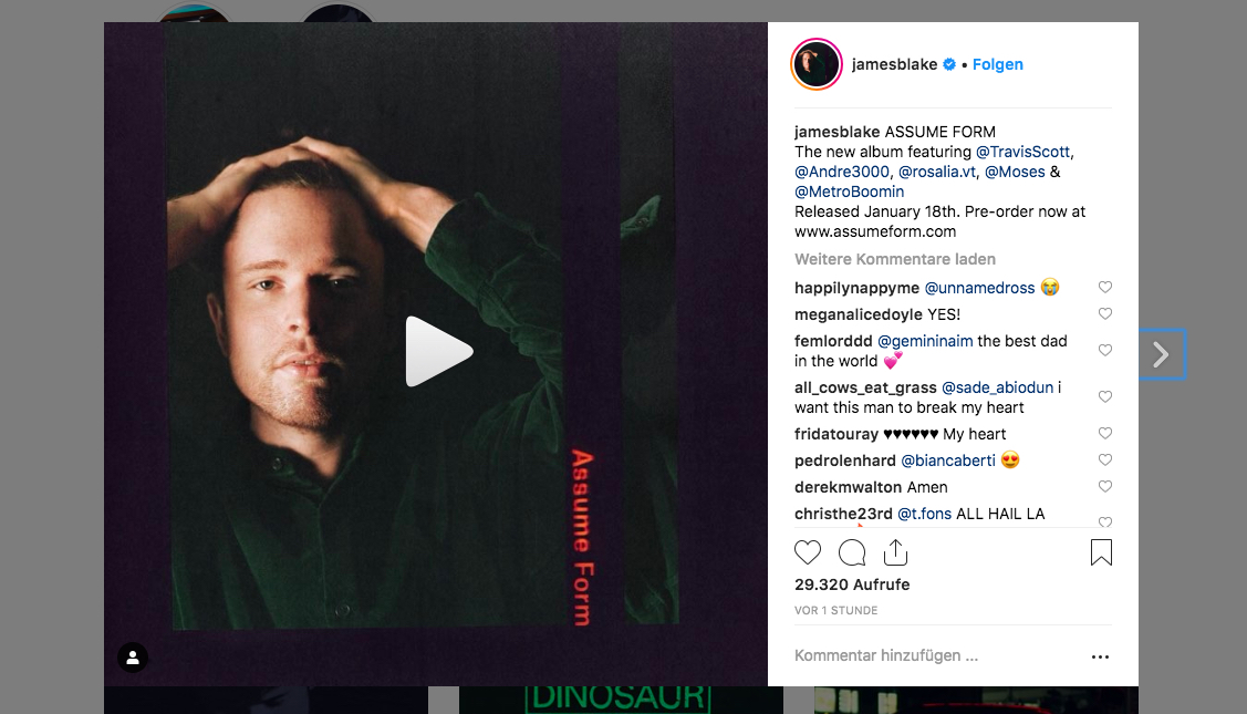 James Blakes neues Album ASSUME FORM erscheint am 18. Januar 2019