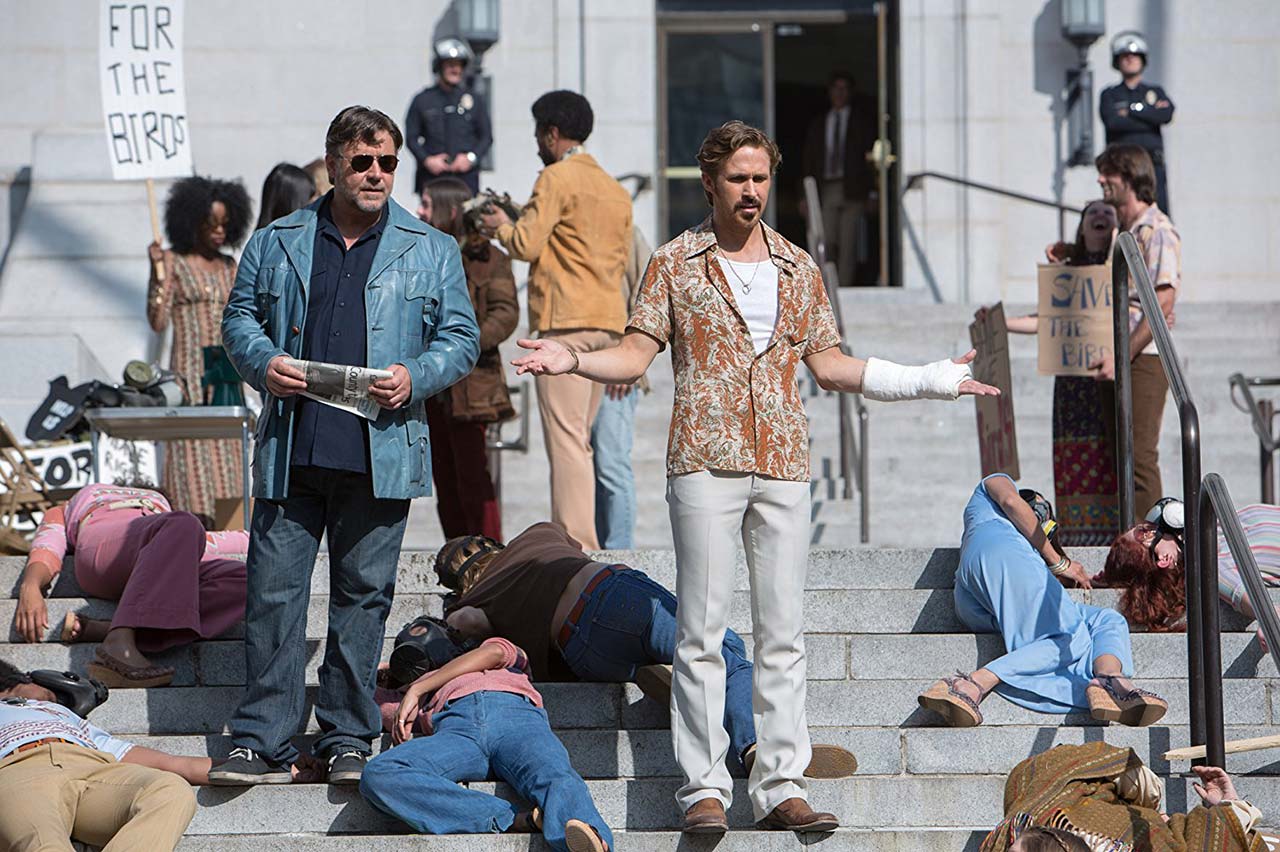 Eigentlich nette Kerle: Russel Crowe und Ryan Gosling in „The Nice Guys“