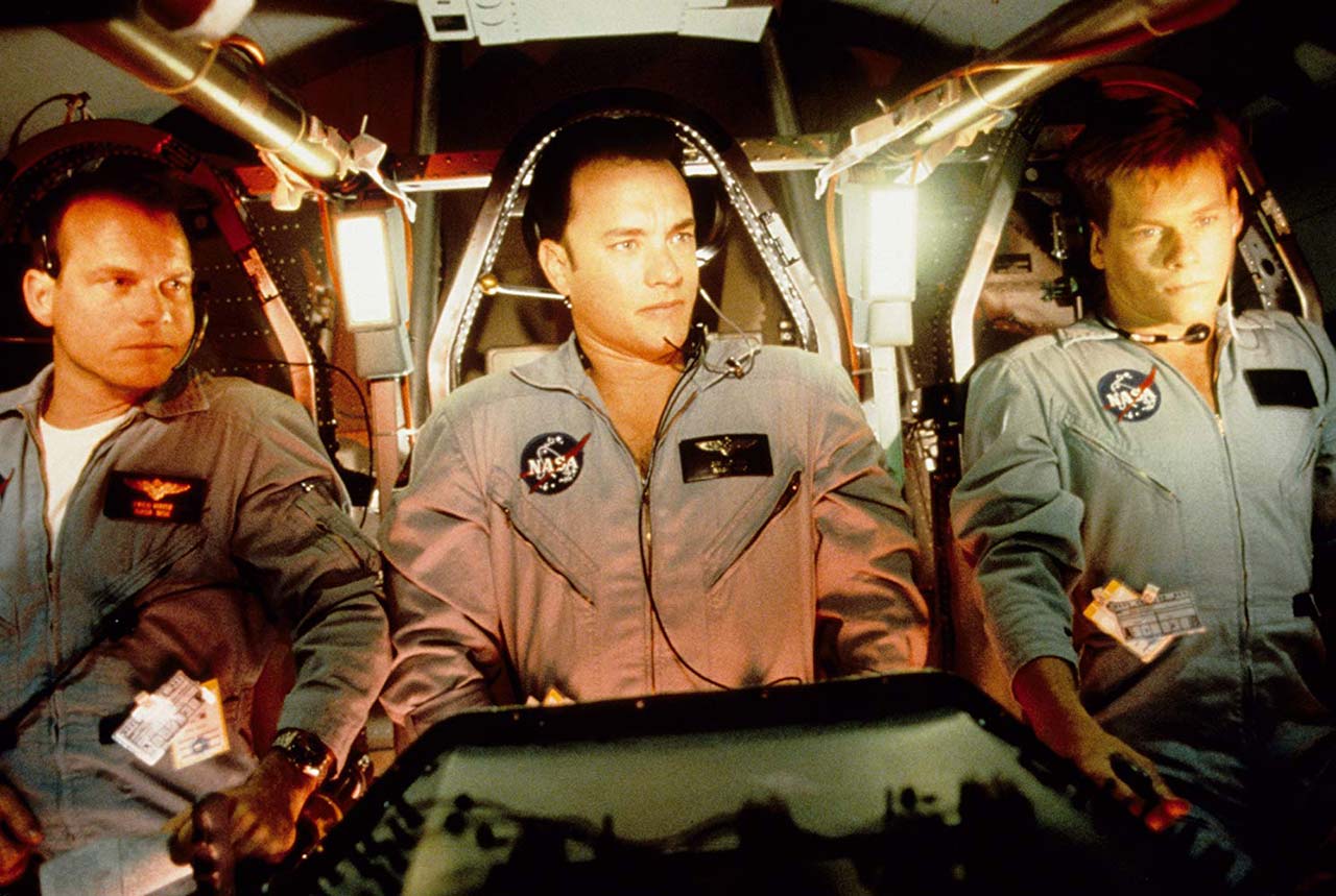 Die Crew der Apollo 13: Bill Paxton, Tom Cruise und Kevin Bacon