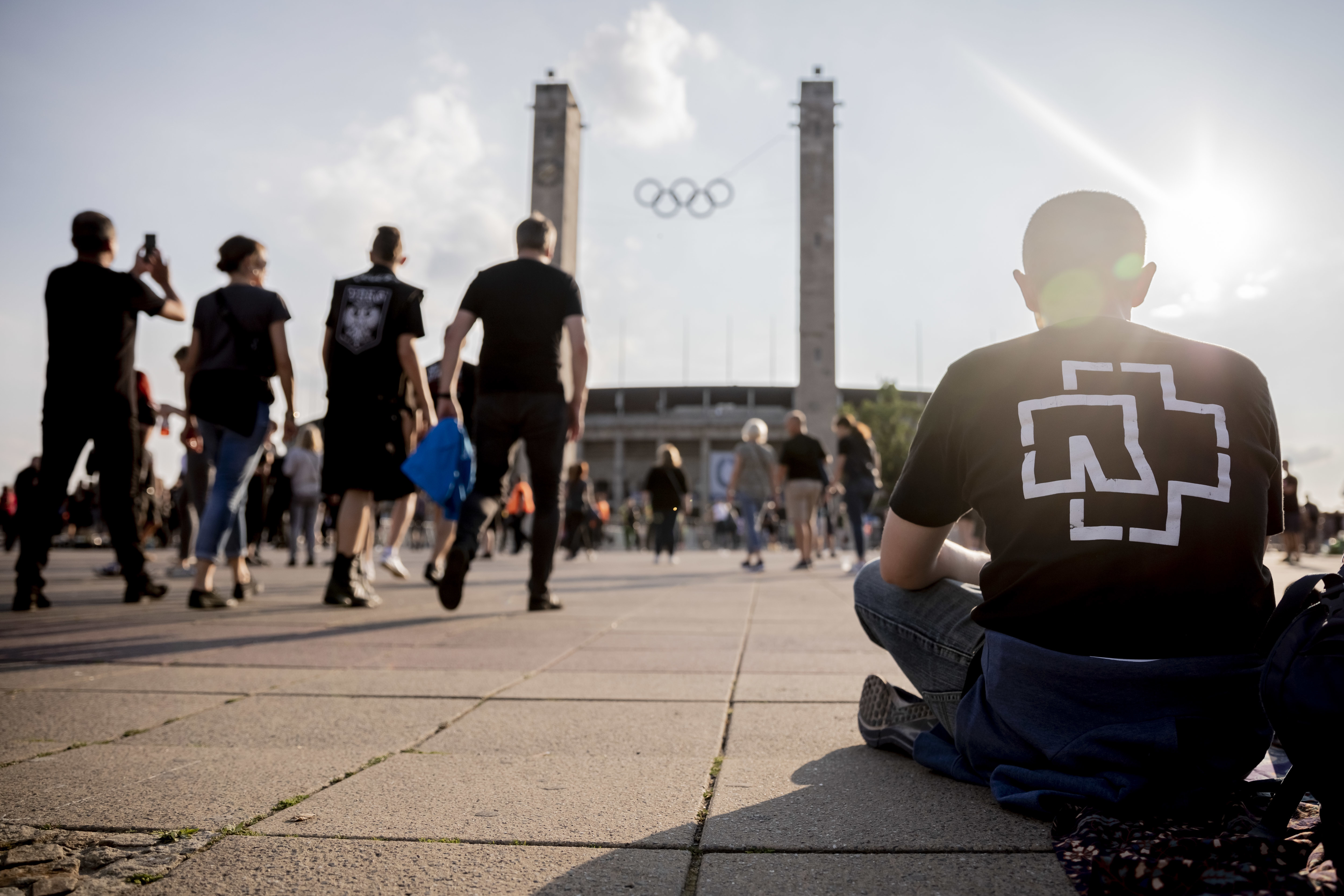 Warten auf Rammstein. Berliner Olympiastadion am Nachmittag des 22. Juni 2019.