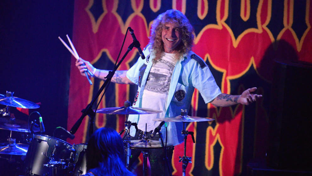 WEST HOLLYWOOD, CA - MAY 10:  Drummer Steven Adler of Adler's Appetite performs at Whisky a Go Go on May 10, 2018 in West Hol