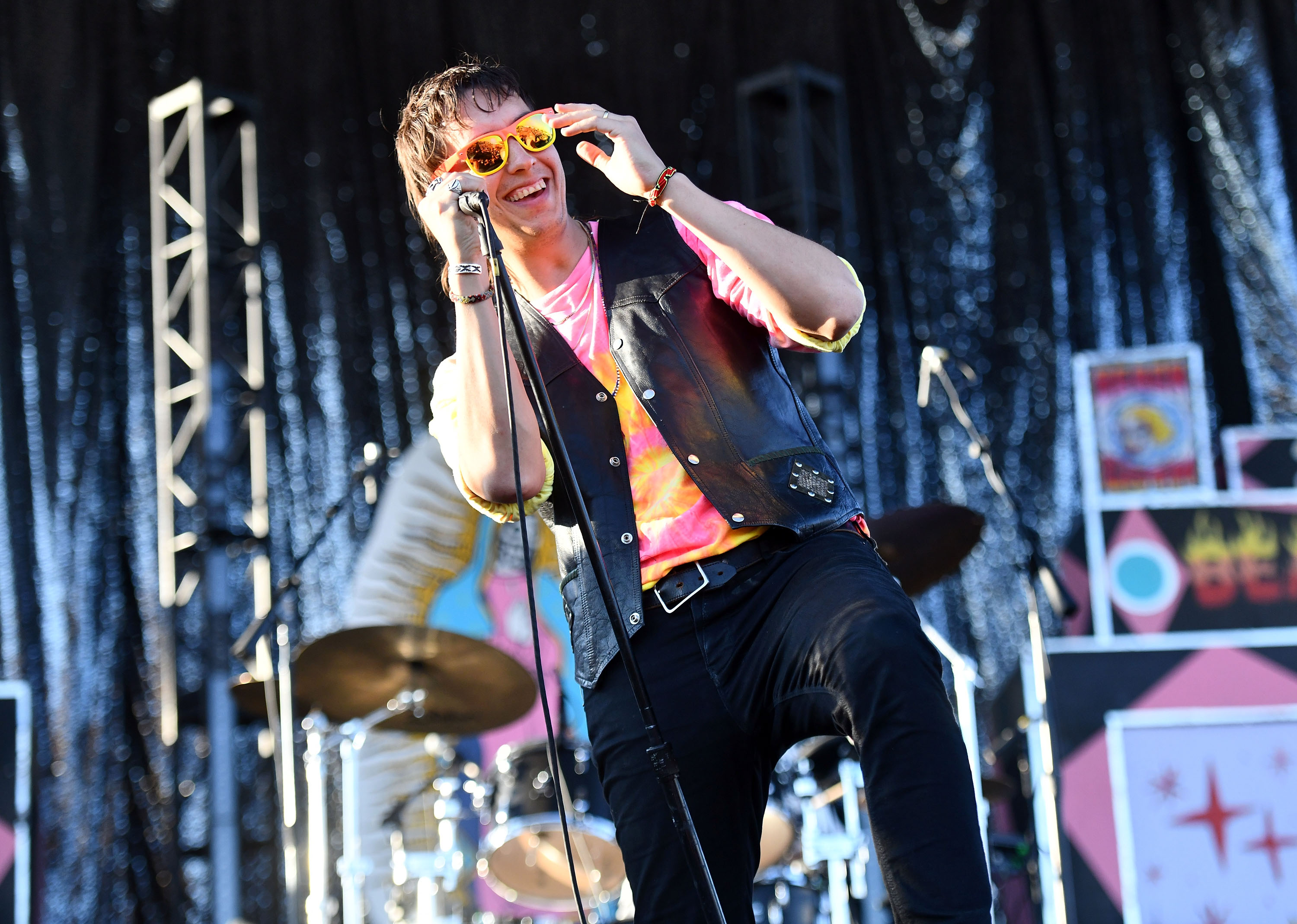 The-Strokes-Sänger Julian Casablancas auf dem Beach Goth Festival in Los Angeles im August 2018.