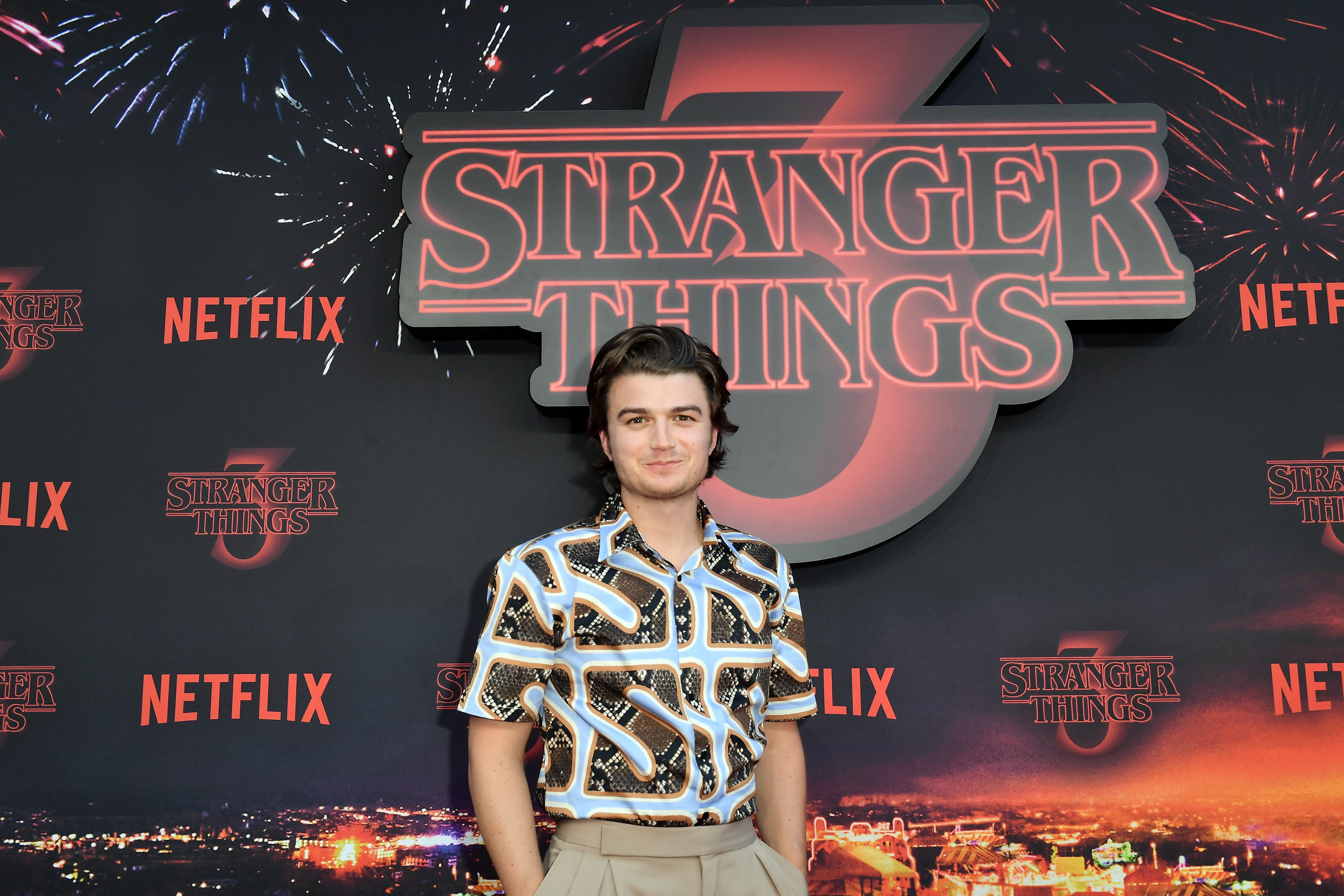 Joe Keery am 4. Juli 2019 auf der Premiere der dritten Staffel „Stranger Things“ in Paris