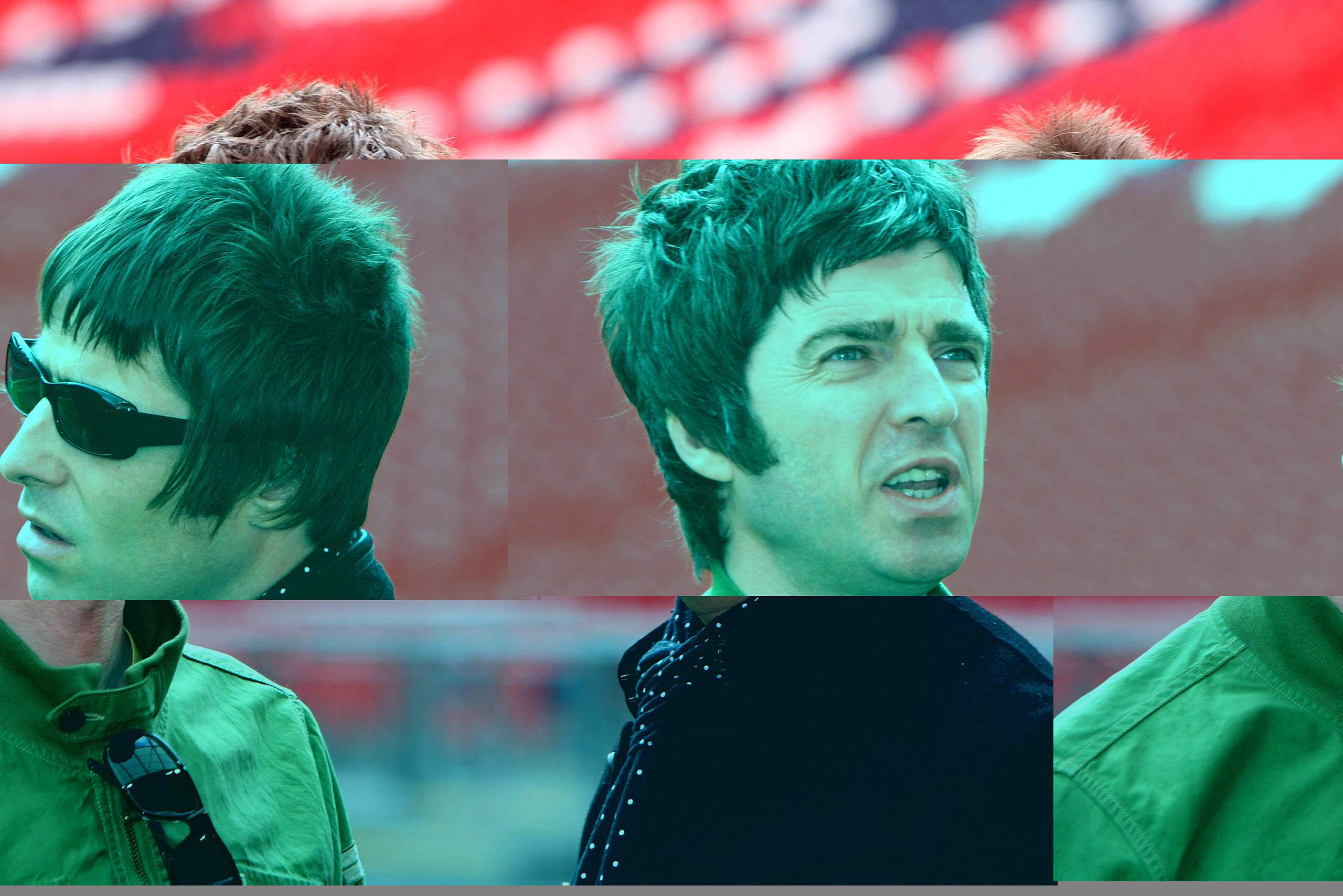 Noel und Liam Gallagher 2008 im Londoner Wembley-Stadion.