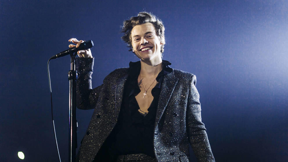 PARIS, FRANCE - MARCH 13:  In this handout photo provided by Helene Marie Pambrun, Harry Styles performs during his European 