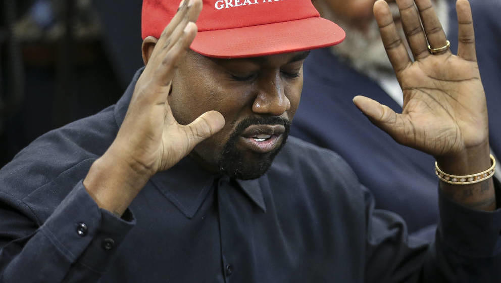 Zwischenzeitlich Trump-Supporter: Kanye West.