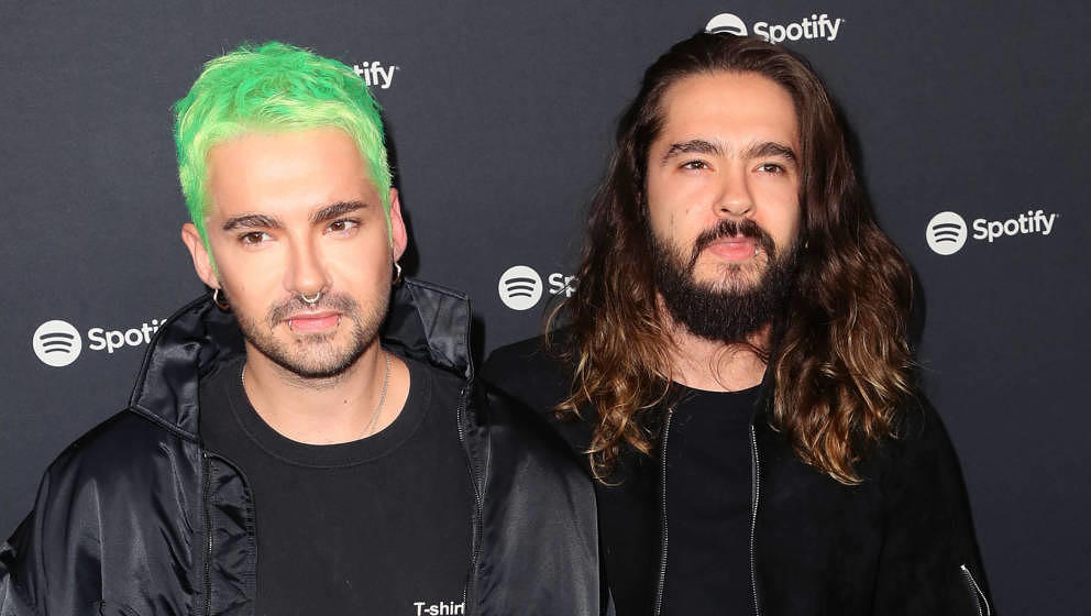 LOS ANGELES, CALIFORNIA - JANUARY 23: Bill Kaulitz (L) and Tom Kaulitz attend the Spotify Best New Artist 2020 Party at The L