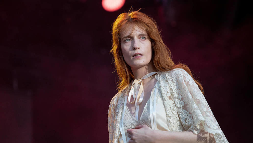 BERLIN, GERMANY - JUNE 10: Florence Welch singer of Florence & The Machine performss live on stage during Tempelhof Sound