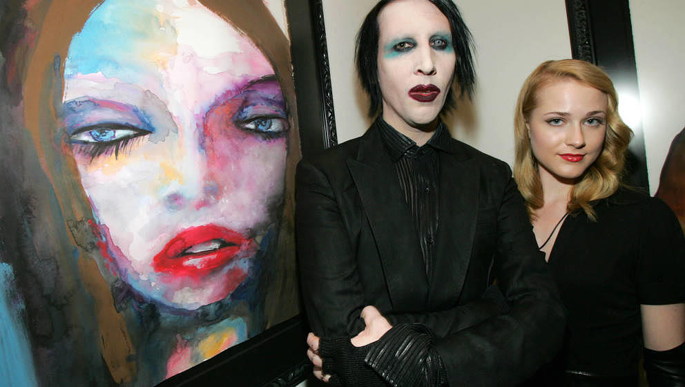Marilyn Manson und Evan Rachel Wood im Jahr 2006 bei einer Kunstgalerie-Eröffnung