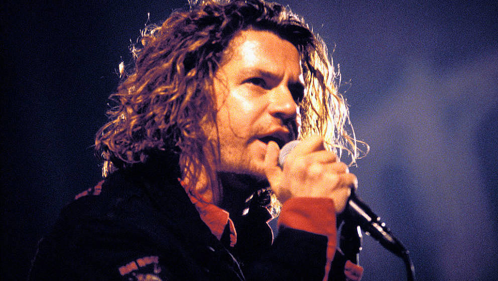 AMSTERDAM, NETHERLANDS - MAY 25TH: Michael Hutchence, vocal, performs with INXS at the Paradiso on May 25th 1993 in Amsterdam