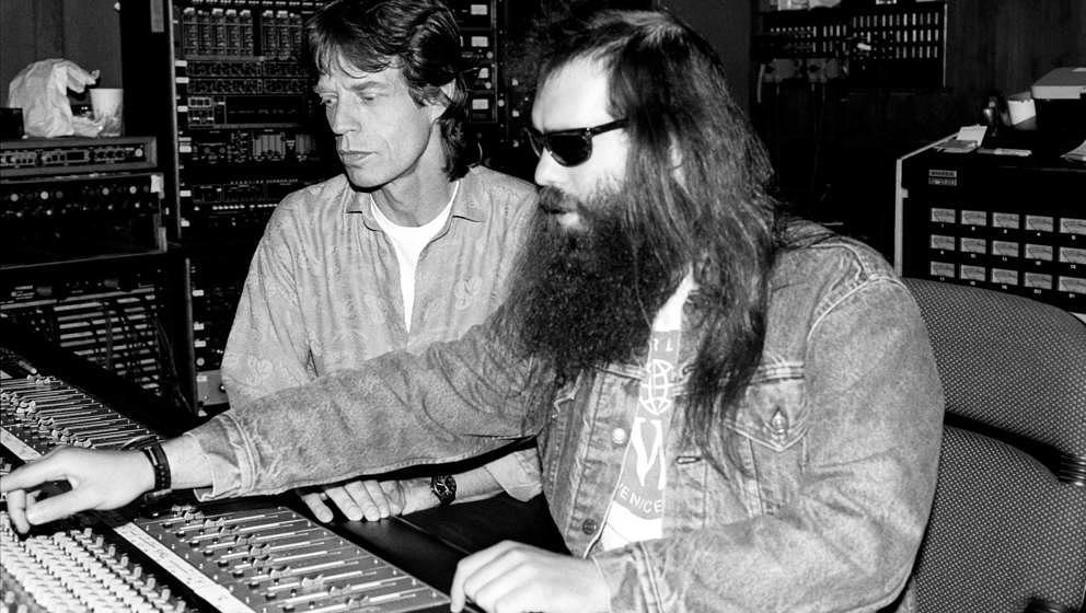Rick Rubin mit Mick Jagger, 1992