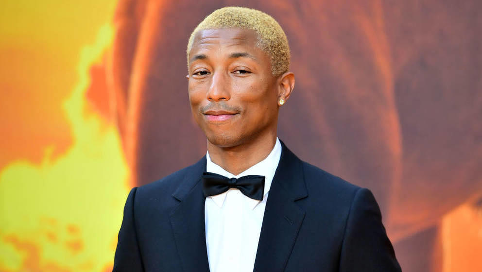 LONDON, ENGLAND - JULY 14: Pharrell Williams attends 'The Lion King' European Premiere at Leicester Square on July 14, 2019 i