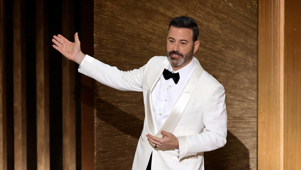 HOLLYWOOD, CALIFORNIA - MARCH 12: Host Jimmy Kimmel speaks onstage during the 95th Annual Academy Awards at Dolby Theatre on 
