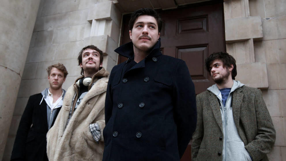 Country band Mumford & Sons photographed at St Martin In The Fields in Trafalgar Square, London in 2009 (Photo by Andy Wi