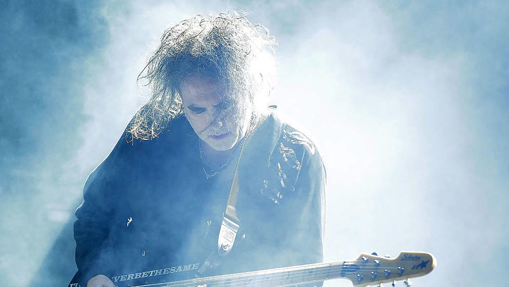BYRON BAY, AUSTRALIA - JULY 23:  Robert Smith of The Cure performs during Splendour in the Grass 2016 on July 23, 2016 in Byr