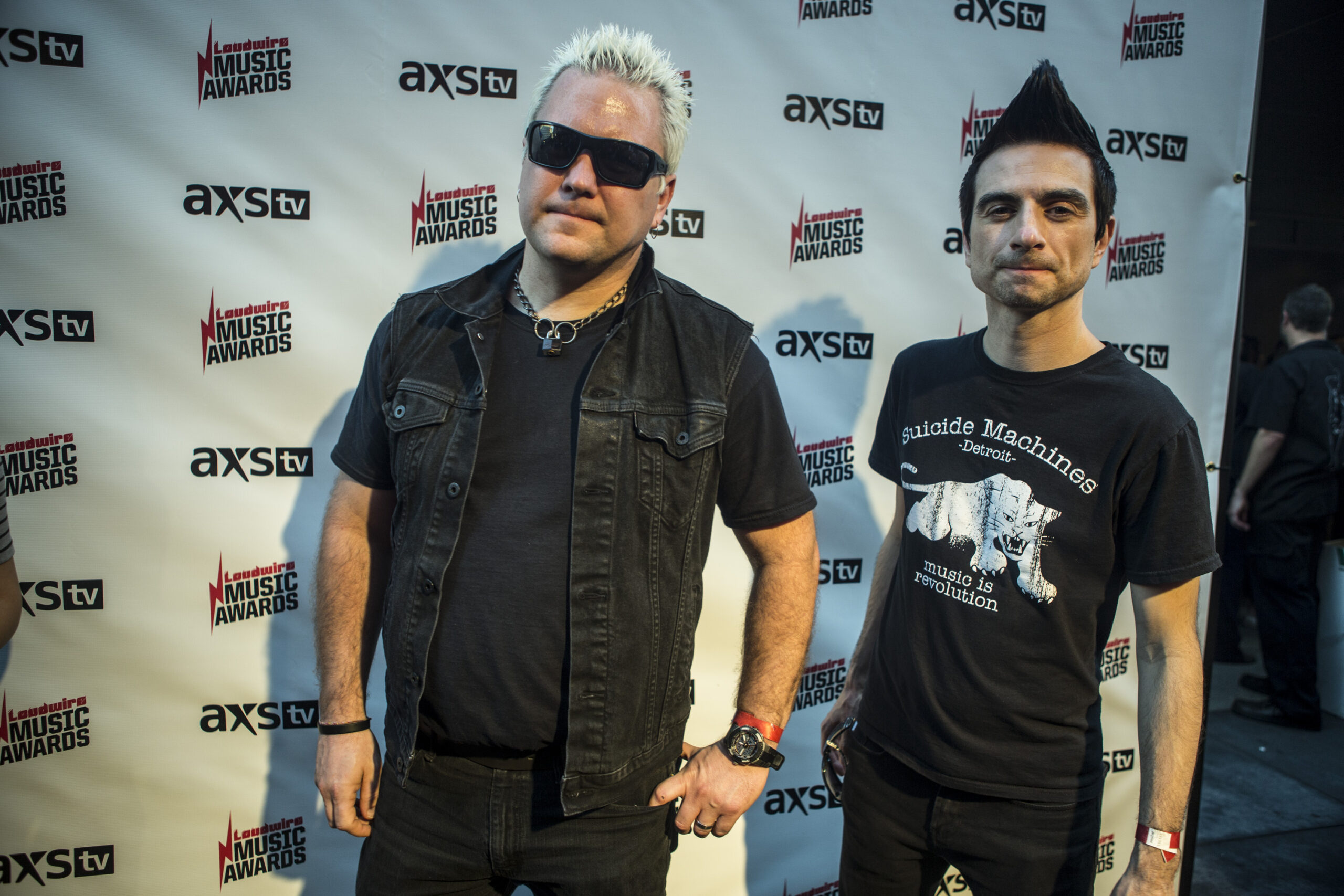Justin Sane (rechts) und Pat Thetic von Anti-Flag