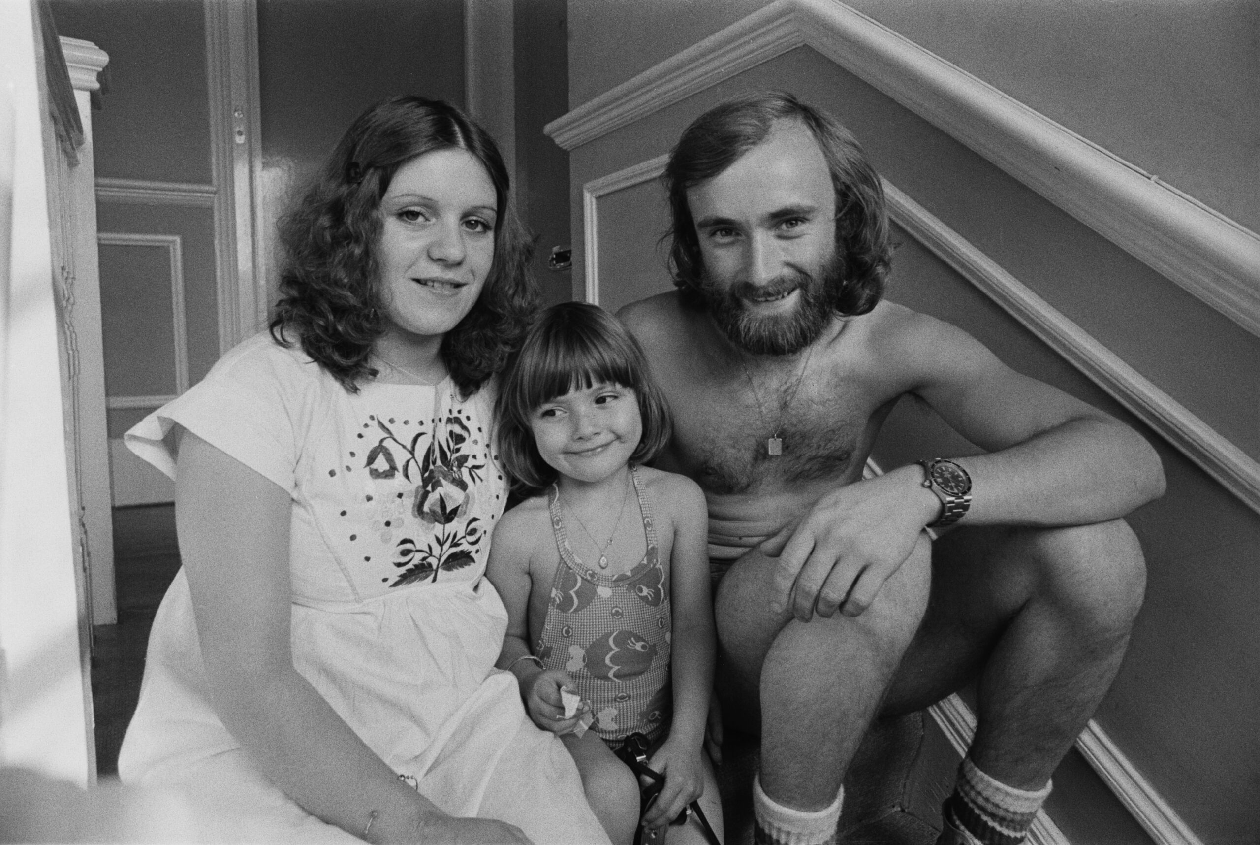 Phil Collins, Andrea Bertorelli und ihre Tochter Joely